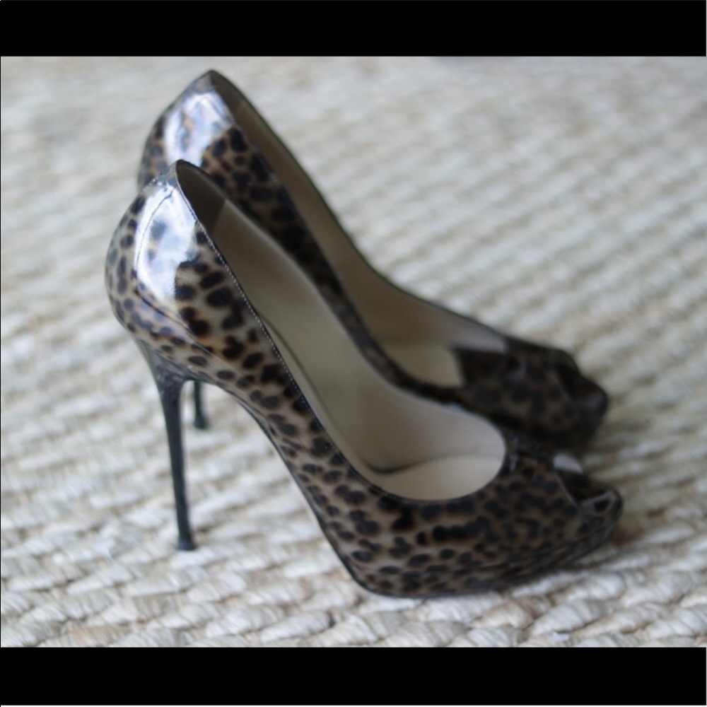 Jimmy Choo | Leopard Print Patent Pumps